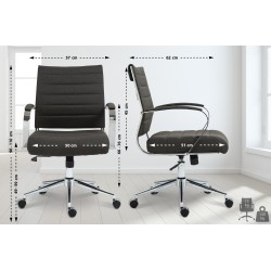 Tela para silla de oficina Oakland color gris oscuro