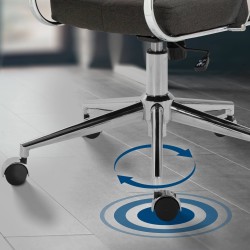 Tela para silla de oficina Oakland color gris oscuro