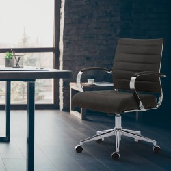 Tela para silla de oficina Oakland color gris oscuro