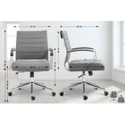 Silla de oficina Oakland en tela gris