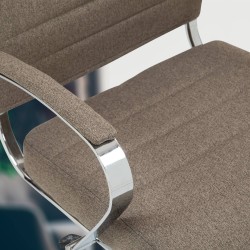 Silla de oficina Oakland en tela color topo