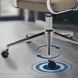 Silla de oficina Oakland en tela color topo