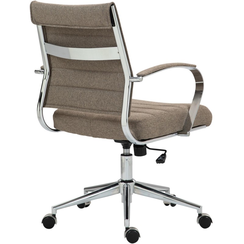 Silla de oficina Oakland en tela color topo