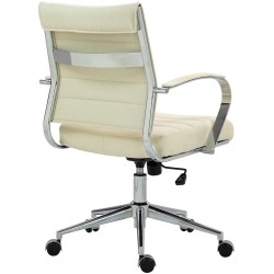 Silla de oficina Oakland, tela color crema