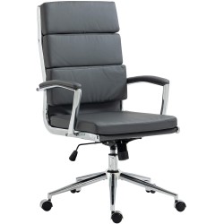 Silla de oficina Cleveland, polipiel gris