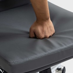 Silla de oficina Cleveland, polipiel gris