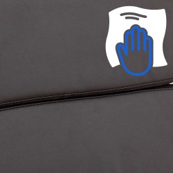 Silla de oficina Cleveland, piel sintética marrón