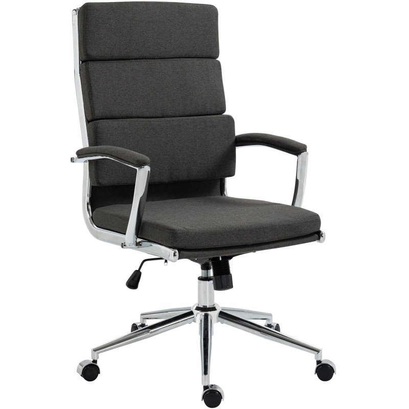Silla de oficina Cleveland en tela gris oscuro