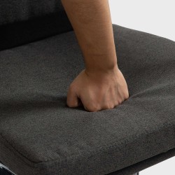 Silla de oficina Cleveland en tela gris oscuro