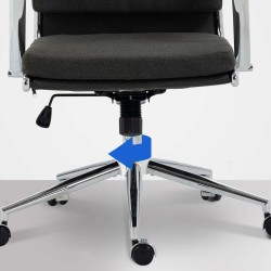 Silla de oficina Cleveland en tela gris oscuro