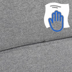 Silla de oficina Cleveland en tela gris