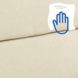 Silla de oficina Cleveland, tela color crema