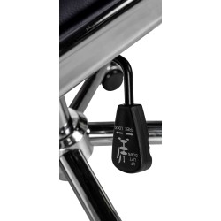 Silla de oficina Cleveland, cuero genuino, color negro