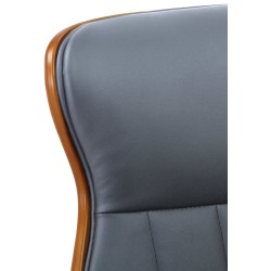 Silla de oficina Melilla en nogal/piel sintética gris