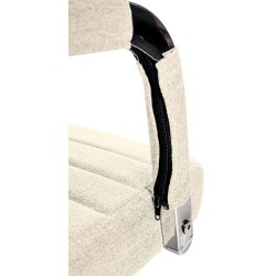 Silla de oficina Amadora en tela color crema