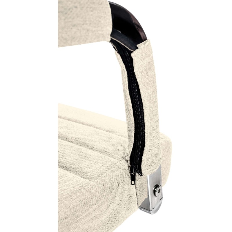 Silla de oficina Amadora en tela color crema