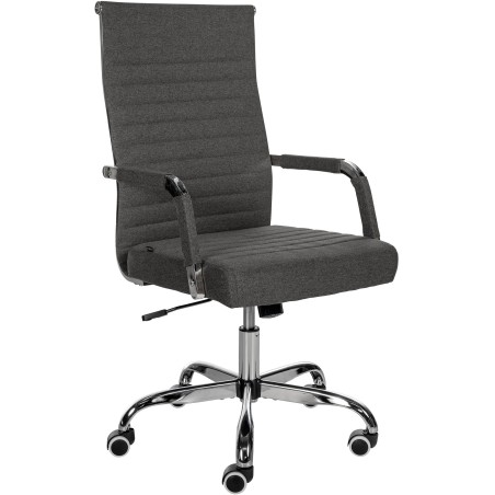 Silla de oficina Amadora en tela gris oscuro