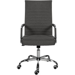 Silla de oficina Amadora en tela gris oscuro