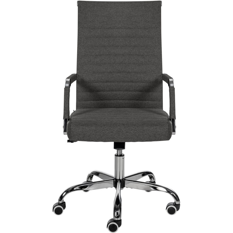 Silla de oficina Amadora en tela gris oscuro