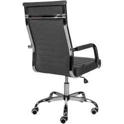 Silla de oficina Amadora en tela gris oscuro