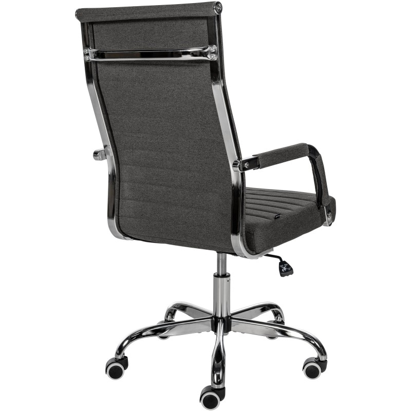 Silla de oficina Amadora en tela gris oscuro