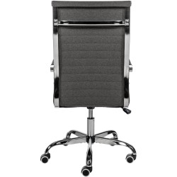 Silla de oficina Amadora en tela gris oscuro