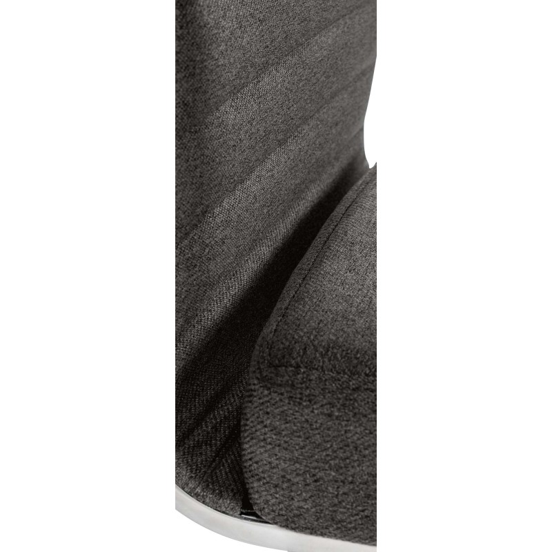 Silla de oficina Amadora en tela gris oscuro