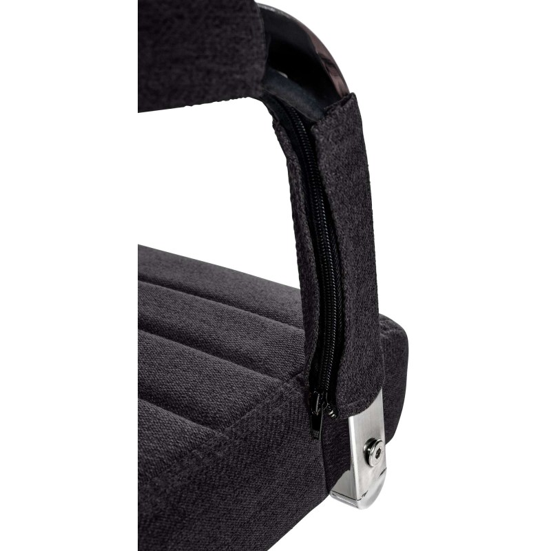 Silla de oficina Amadora en tela negra