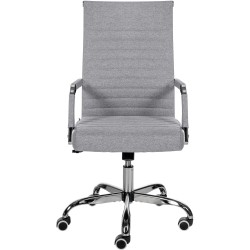 Silla de oficina Amadora en tela gris