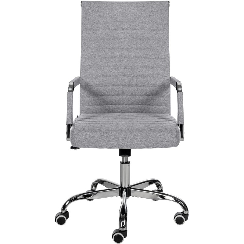 Silla de oficina Amadora en tela gris