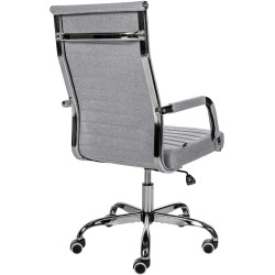 Silla de oficina Amadora en tela gris