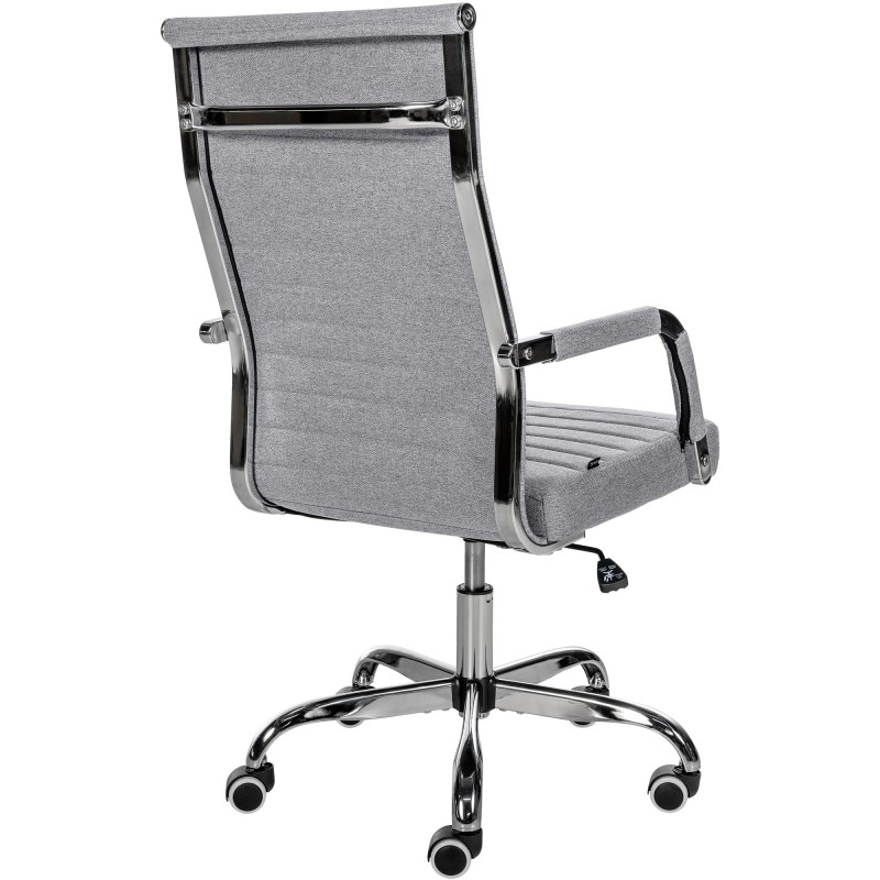 Silla de oficina Amadora en tela gris
