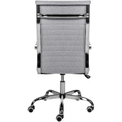 Silla de oficina Amadora en tela gris