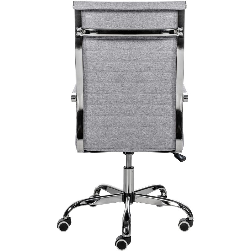 Silla de oficina Amadora en tela gris