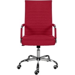 Silla de oficina Amadora en tela roja