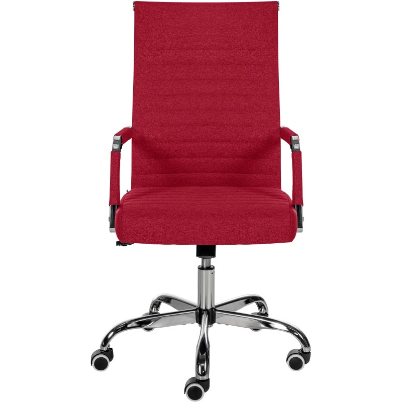 Silla de oficina Amadora en tela roja