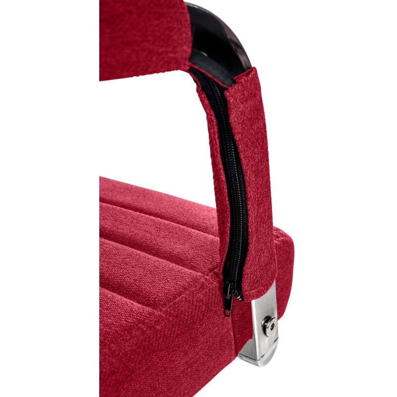 Silla de oficina Amadora en tela roja