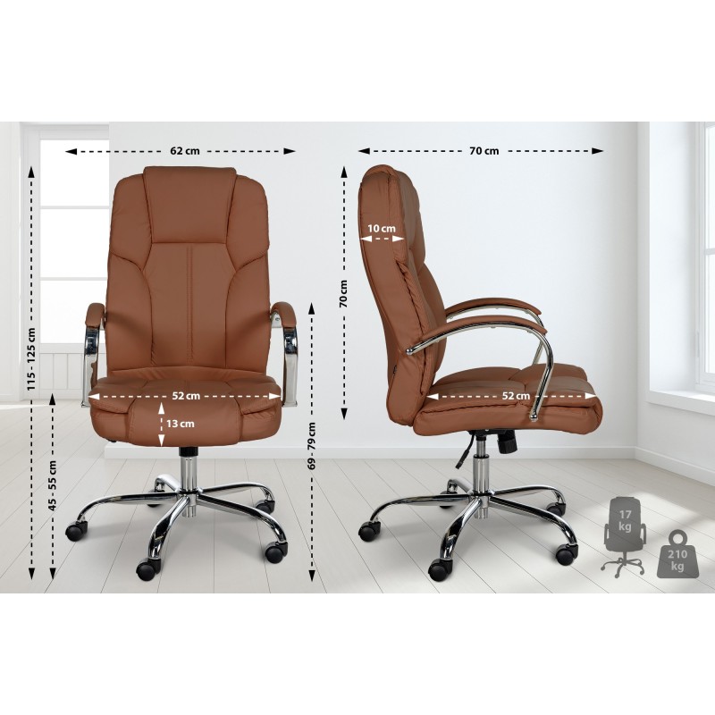 Silla de oficina BIG Xanthos marrón claro