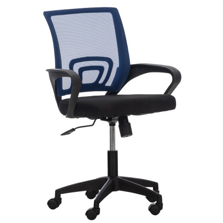 Silla de oficina azul castaño