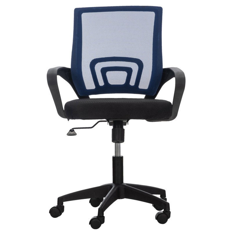 Silla de oficina azul castaño