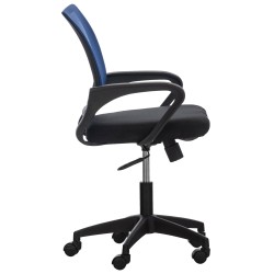 Silla de oficina azul castaño