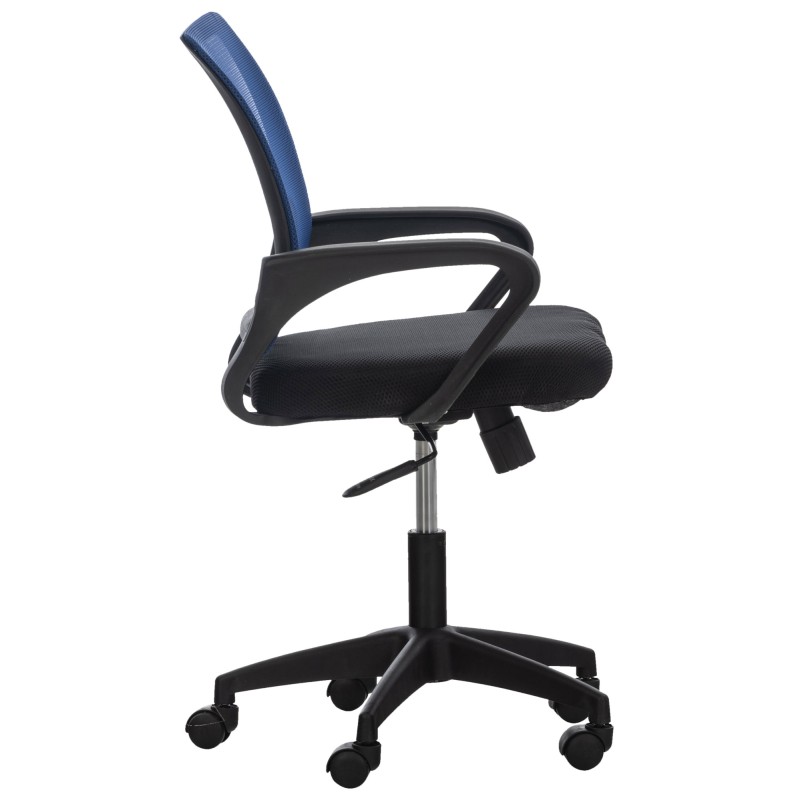 Silla de oficina azul castaño