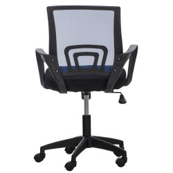 Silla de oficina azul castaño