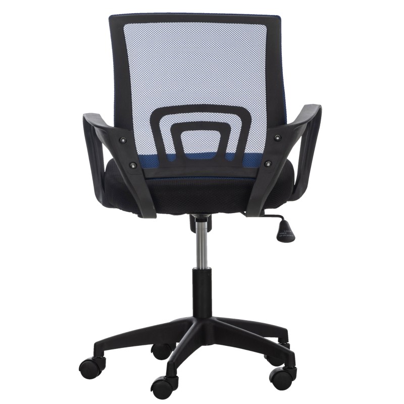 Silla de oficina azul castaño