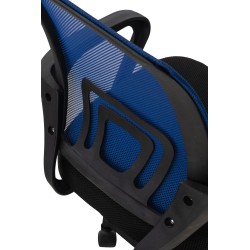 Silla de oficina azul castaño