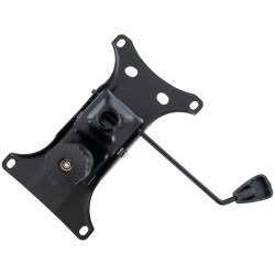 Silla de oficina negra con asiento montado