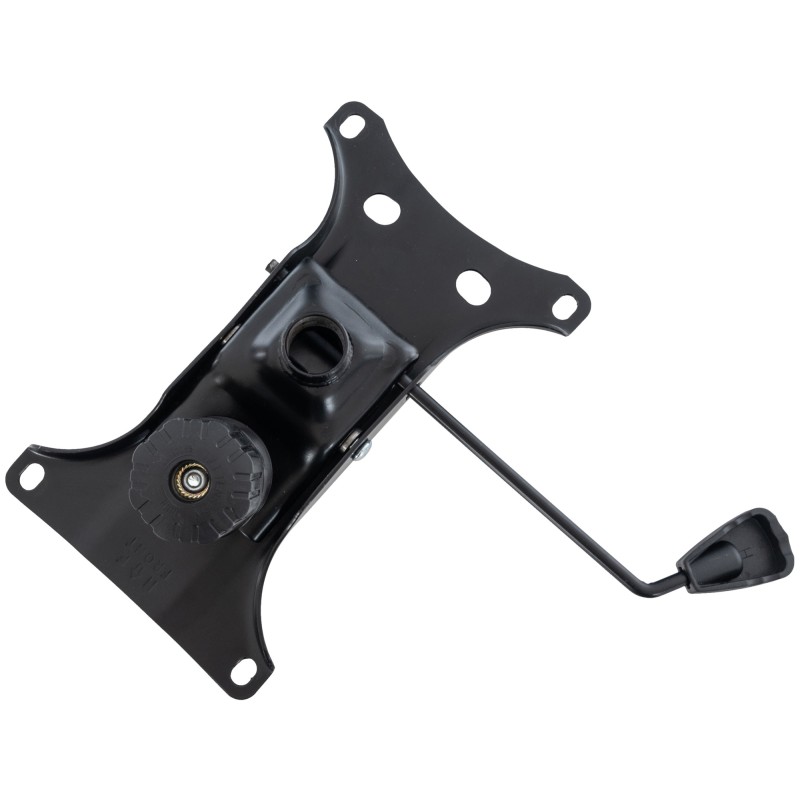 Silla de oficina negra con asiento montado