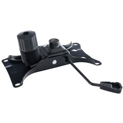 Silla de oficina negra con asiento montado