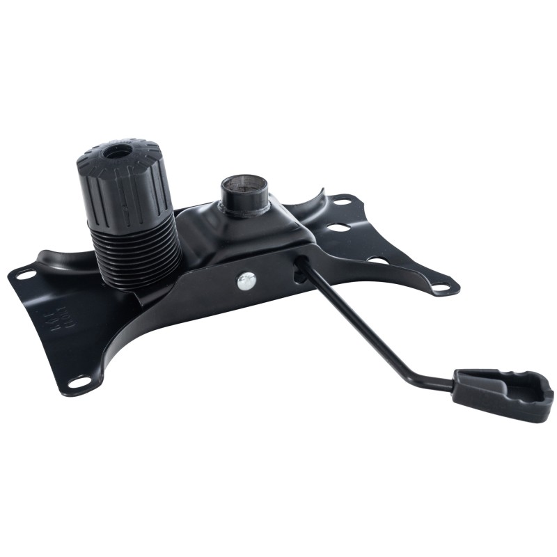 Silla de oficina negra con asiento montado