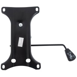 Silla de oficina negra con asiento montado